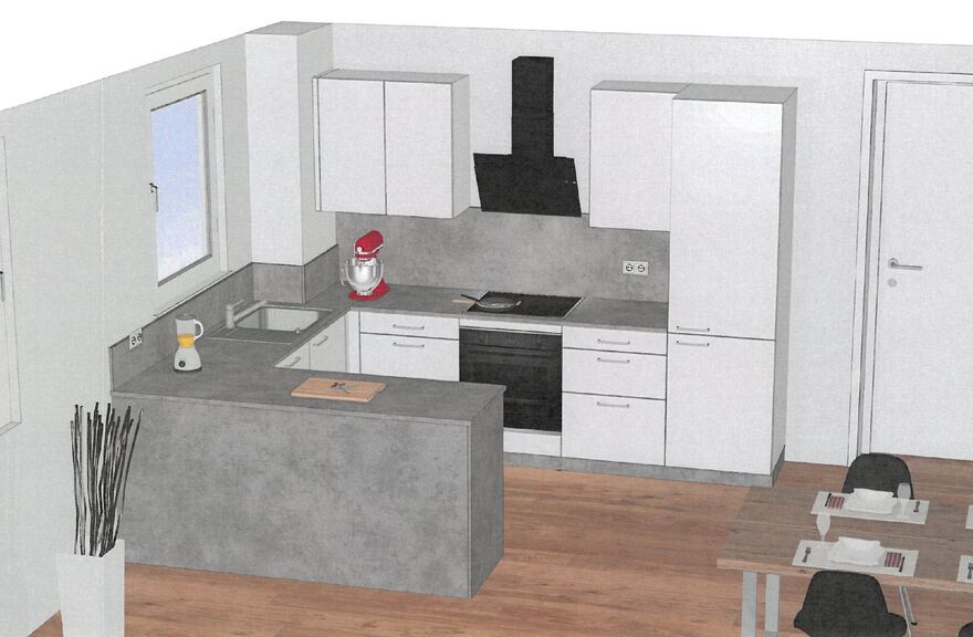 Gemütliche 2-Zimmer-Wohnung mit Dachterrasse