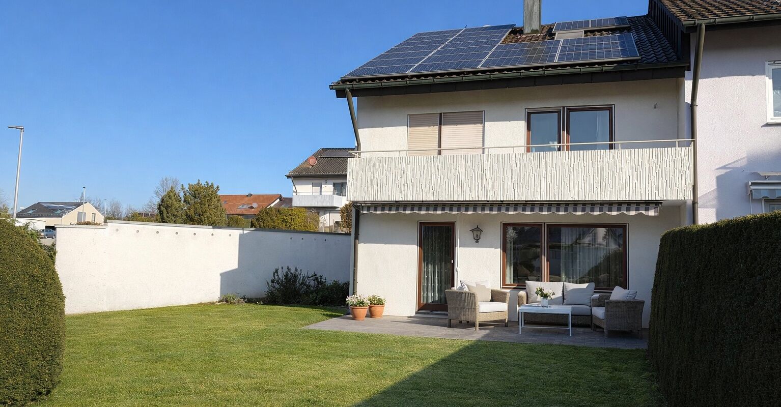 Gepflegtes Reiheneckhaus auf sonnigem Grundstück